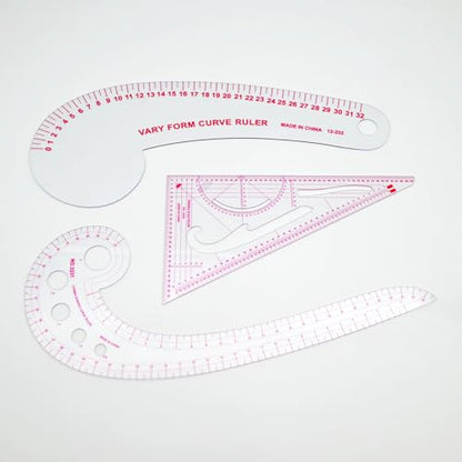 Clear Metric Sewing Rulers
