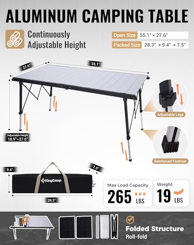 Large 55.1" Folding Camping Table