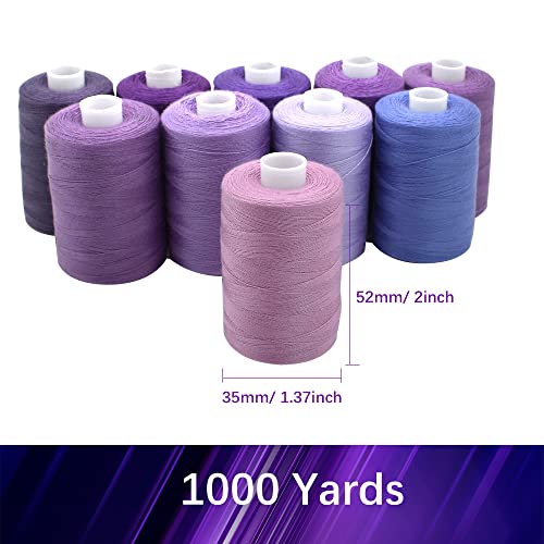 Sewing Thread 10 Color Sewing Industrial Purpose 1000 Yards Per Spool 40S