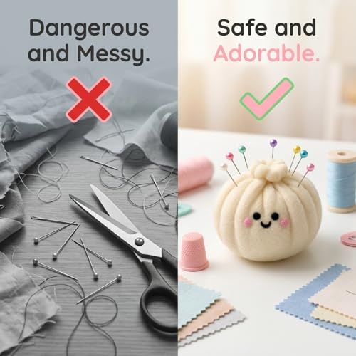 Sewing Needles & Pin Cushion Dim Sum