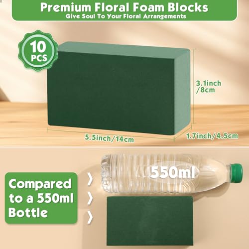 10 Pcs Small Floral Foam Blocks 5.5” x 3.1” x 1.7”