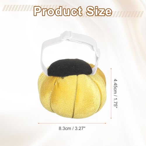Wrist Pin Cushion Wristband Sewing Pincushion Polyester Pin Holder Wearable Pumpkin Shaped Needles Wristband with 100 Head Needles for Sewing Quilting DIY Crafts