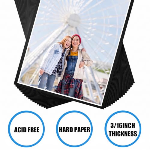 20Pack 12" x 16.5" Black Foam Board with 3