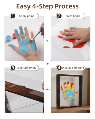 11Pcs Family Handprint Kit DIY Hand and Footprint Casting Kit with Keepsake Photo Frame