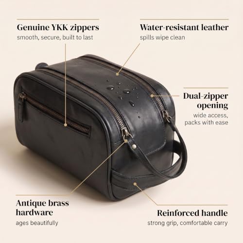 Leather Toiletry Bag for Men