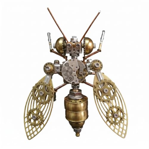 Mechanical Metal 3D Bumblebee Model Kits Puzzle for Adults Insect Steampunk Assembly DIY 150+Pcs 3 Hours Build Time Desk Decor Christmas & Birthday Gift for Hobbyists Men (150 Count)