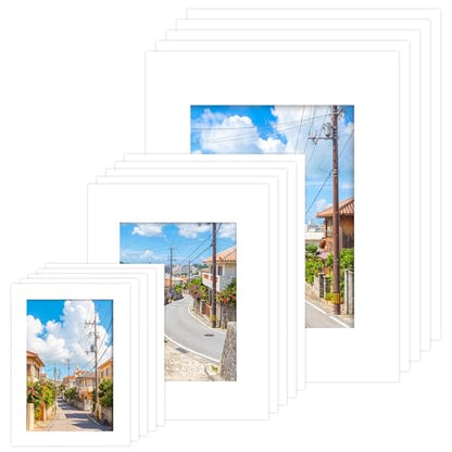 15 Pack White Picture Mats for 5x7