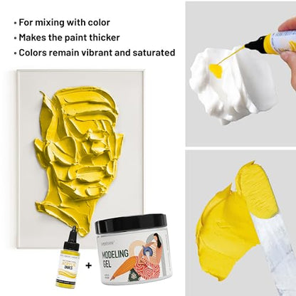 Gel Medium for Acrylic Paint (16.9 Fl Oz)