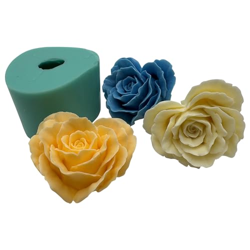 Heart Shape Blossoming Flower 3D Mold