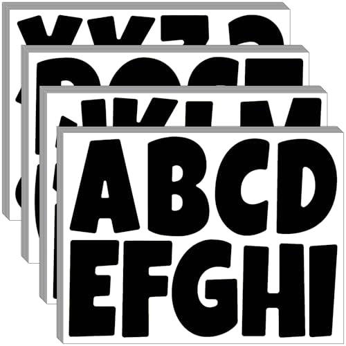 Letter Stickers 351 Pieces 4 Inch Bulletin Board Letters Alphabet Cutout Letter for Bulletin Board Display Home Classroom School Decor (351 Count)