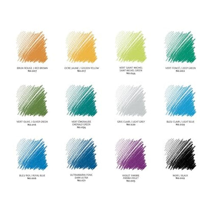 24 Count Assorted Colored Carrés Crayons Set
