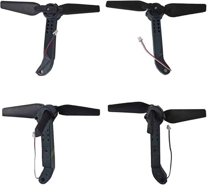 RC Quadcopter Spare Parts Axis Drone Arms with Propellers FPV Racing Drone Arms Comaptible with E58/L800/JY019/S168 RC Hobby, 4pcs Included