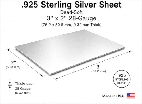3"x2" Solid Sterling