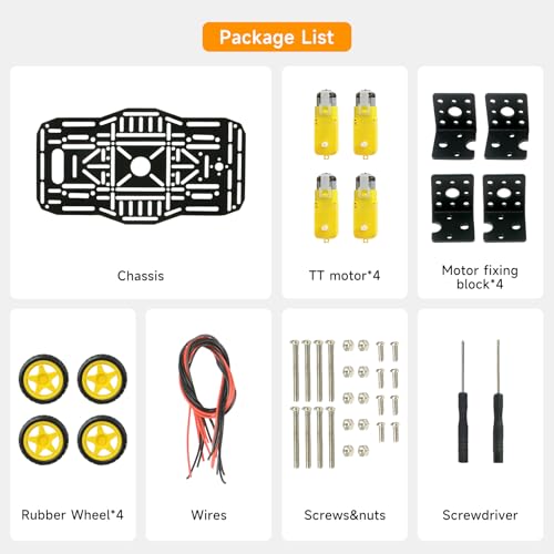 4WD Robot Chassis Kit for Arduino Raspberry Pi