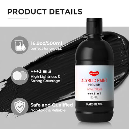 Black and White Acrylic Paint Set (33.8 Fl Oz)