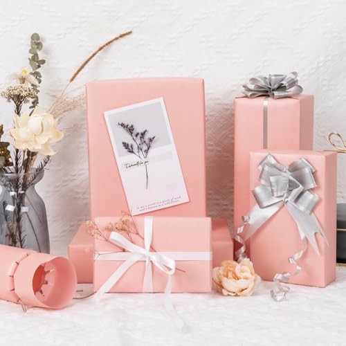 Pink Matte Wrapping Paper (139.4 Sq Ft)