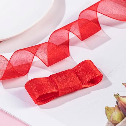 1 Inch Wide Sheer Chiffon Ribbon