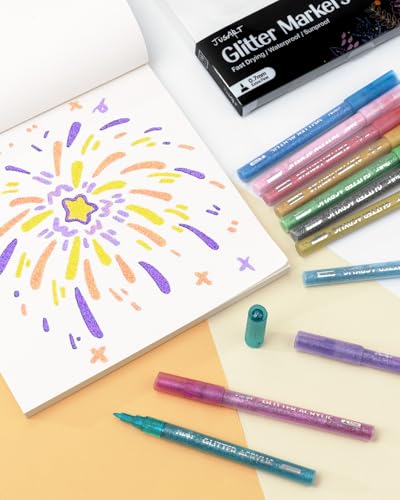 24 Colors Glitter Markers (24 Count)