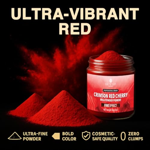 Crimson Cherry Red Mica Powder 2 oz (2 Ounce)