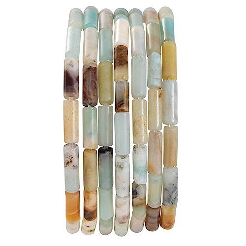Natural Amazonite Cylinder Tube Beads 4x13mm 38cm (28 Count)