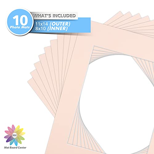 Mat Board Center 10 Pack 11x14 Photo Mats for 8x10 Picture (10 Count)