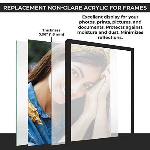 11x17 Non Glare Acrylic Plexiglass Replacement for Picture Frame for 11x17 Photo Frame