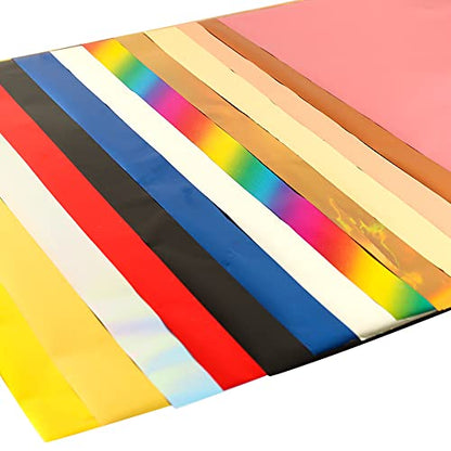 300 Pieces Toner Reactive Foil 6 Assorted Color Foil Paper Sheets for Arts Crafting Foil Plate Card Making Decoration Hot Foil Roll Transfer Foil Sheet for Craft Cardstock DIY Card Invitation Supplies (300 Count)