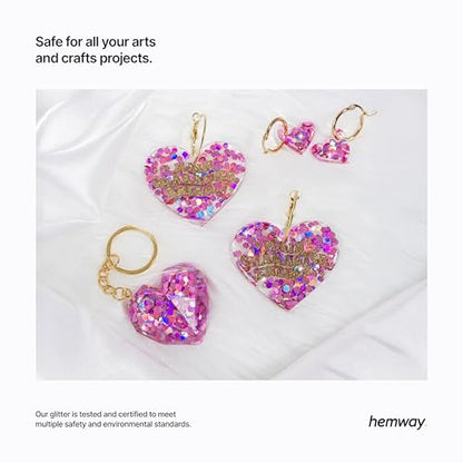 Resin Glitter Rose Pink Holographic 100g Super Chunky (3.5 Ounce)