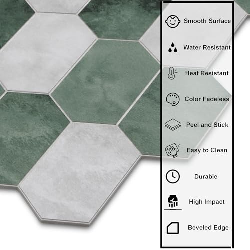10 Sheet Peel and Stick Backsplash (9.68 Sq Ft)