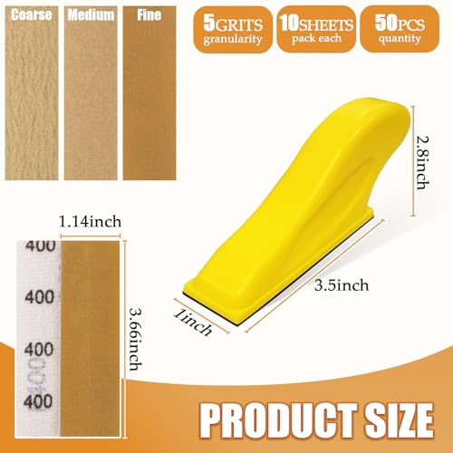 Mini Detail Sander for Wood (50 Count)