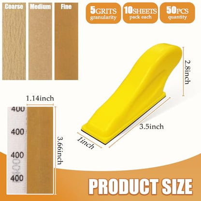 Mini Detail Sander for Wood (50 Count)