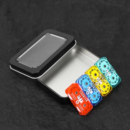 4Pcs MTG Life Counter Twin Digits with Metal Box