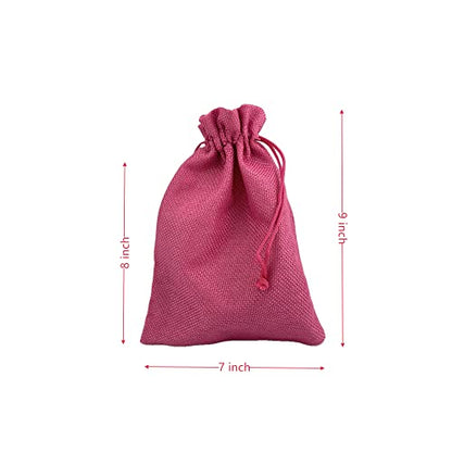 Pack of 25 Burlap Gift Bags with Drawstring Linen Jewelry Pouches Wedding Hessian Jute Bags for Birthday and Treat Pouches Party Wedding Favors Gift