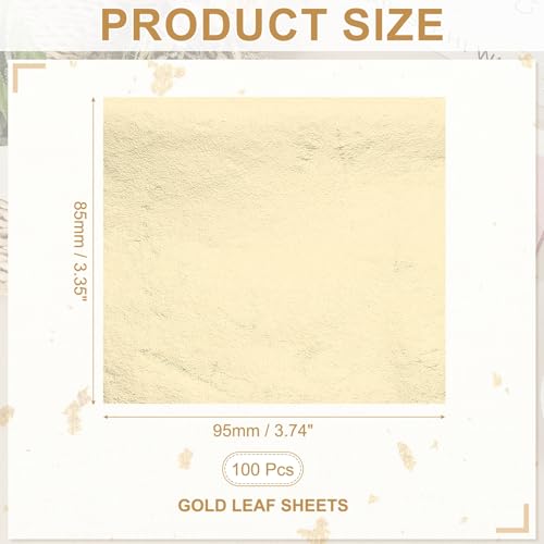 Gold Leaf Sheets for Art 3.7" x 3.4"