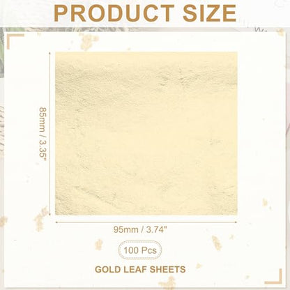 Gold Leaf Sheets for Art 3.7" x 3.4"