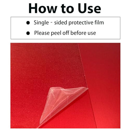 10Pcs Red Anodized Aluminum Sheet 5" x 7" x 1 (2 Sq Ft)