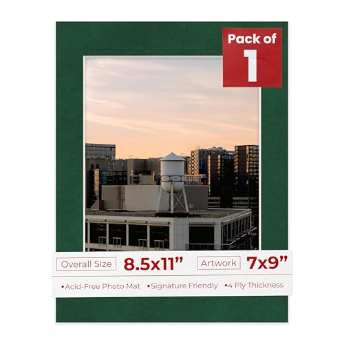 8.5x11 Mat Bevel Cut for 7x9 Photos
