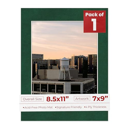 8.5x11 Mat Bevel Cut for 7x9 Photos