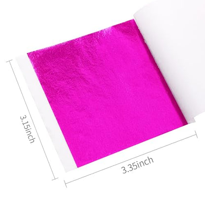 Gold Leaf Sheets Hot Pink 100 PCS