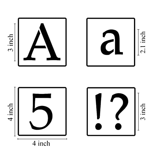 3 Inch Alphabet Letter Stencils for Painting (70 Count)