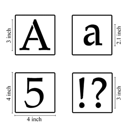 3 Inch Alphabet Letter Stencils for Painting (70 Count)