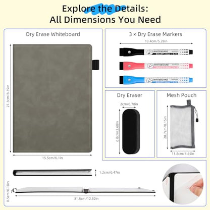 Portable Dry Erase Whiteboard Notebook