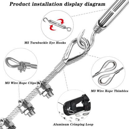 1 8 Inch Stainless Steel Wire Rope Kit