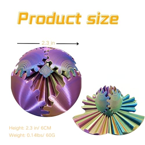 Gear Ball 3D Printed Spin Ball Cube Fidget Toys