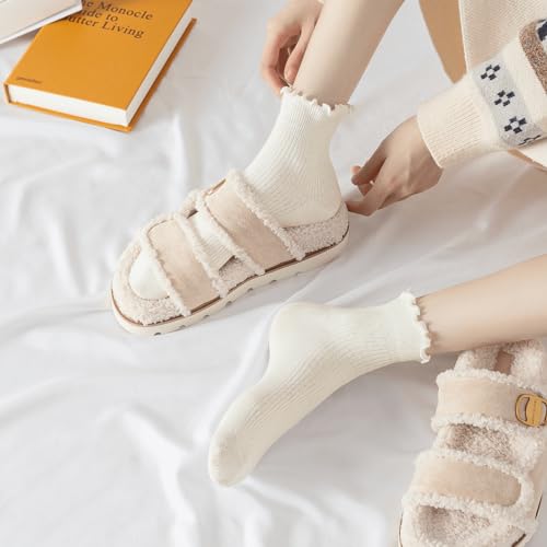 6 Pairs of Ruffle Socks Women Turn (12 Count)