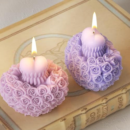 Rose Flower Heart Peony Resin Casting