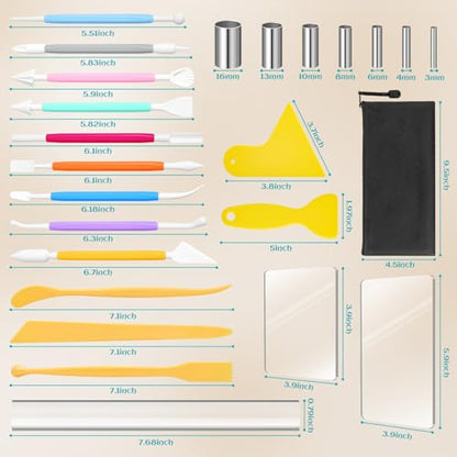 25 Pcs Polymer Clay Sculpting Tools Kit for Adults