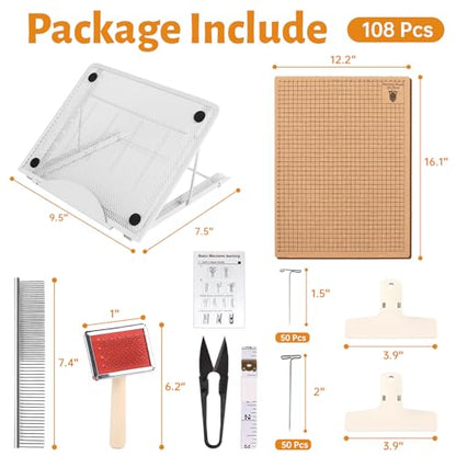 108 Pcs Complete Macrame Supplies with 12×16 Inch Macrame Board