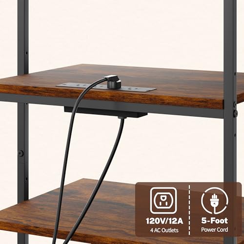 AV Media Stand with Power Strips