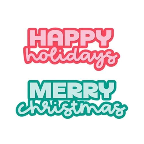 Metal Cutting Dies DIY Merry Christams Embossing Stencil Template Scrapbooking Card Making Mold Photo Album Arts Crafts Tools